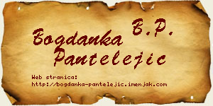 Bogdanka Pantelejić vizit kartica